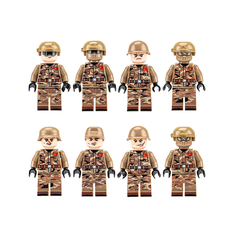 (Style A) Elite Forces Minifigure Set - Military and SWAT Building Blocks for Action-Oriented Play