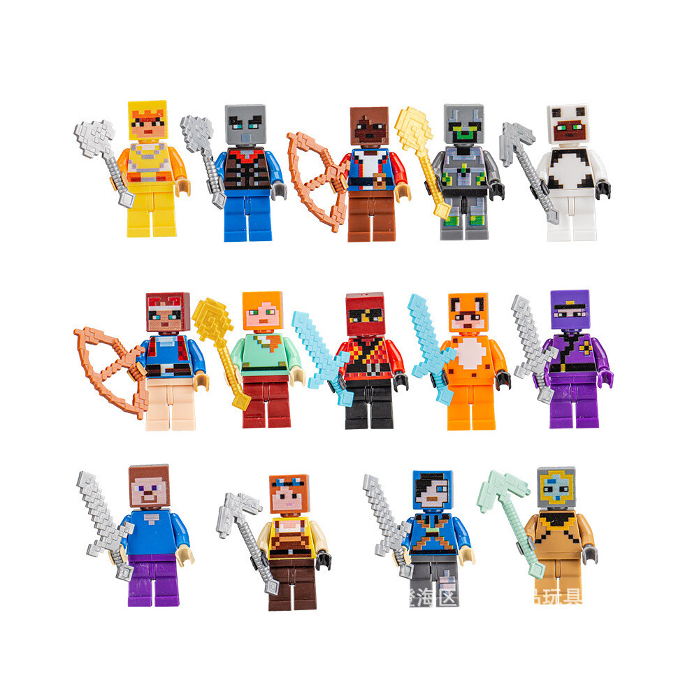 (Style E) Minecraft Minifigure Set Building Blocks Collection