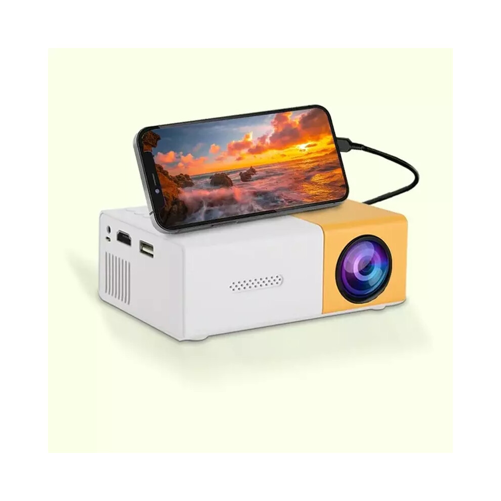 Stoyotu (Yellow) Mini Projector 4K Home Theatre Cinema Smart Tv Uk