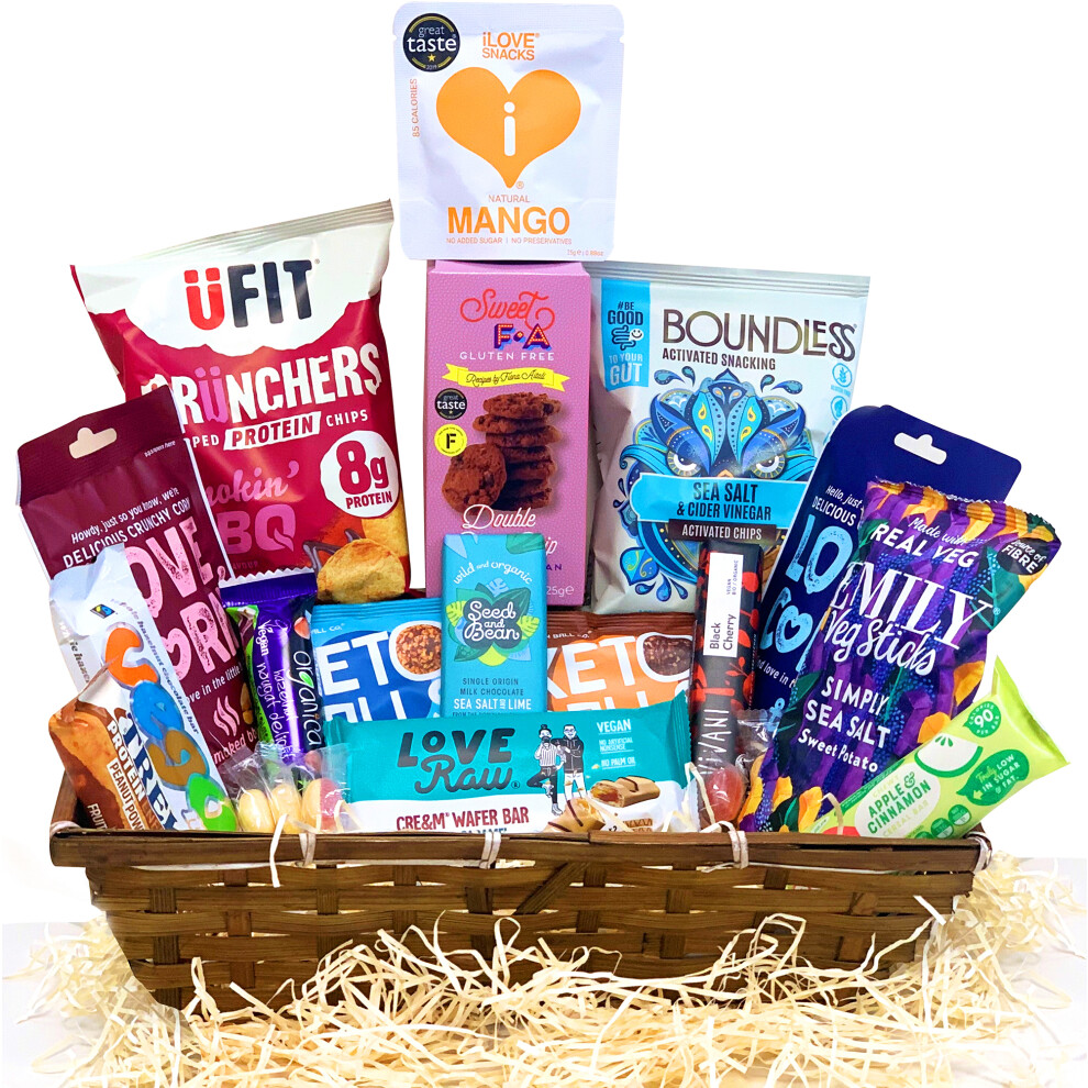 Vegan Vegetarian Food Gift Hamper Box Sweet Chocolate Selection Bars