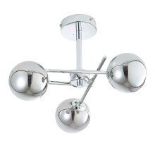 Litecraft Estelle Ceiling Light Bathroom Semi Flush 3 Arm - Chrome