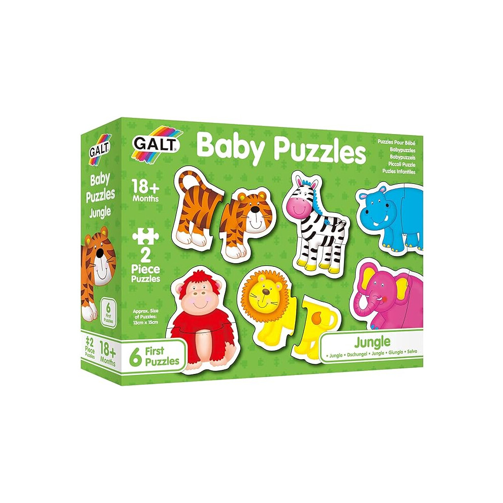 Galt Toys Baby Puzzles - Jungle Jigsaw Puzzles For Kids Ages 18 Months Plus