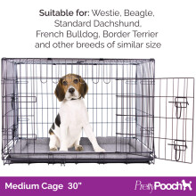 (Medium) Foldable Dog Crate with Microfibre Cloth - 5 sizes