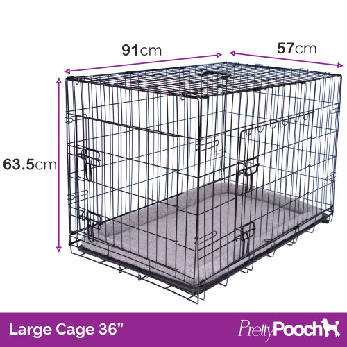 (Large) Foldable Dog Crate with Microfibre Cloth - 5 sizes 2