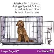 (Large) Foldable Dog Crate with Microfibre Cloth - 5 sizes