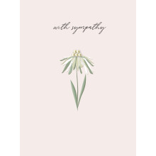Simple With Sympathy Floral Hand-Finished Sympathy Greeting Card
