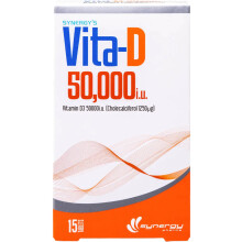 Synergy Vita-D 50000 IU Vitamin D3 15 Tablets Clearance Sale|Dietary Supplement|Strengthens Bones & Teeth|During Pregnancy|Hairloss Treatment