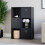 Vida Designs (Black, Black) Durham 6 Cube Shelf Drawer Bookcase with 3 Baskets 7