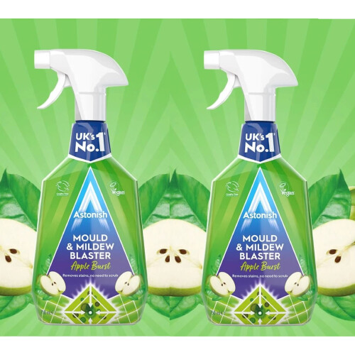 Astonish 2x Astonish Mould Mildew Remover Spray Blaster Apple Burst 750ml