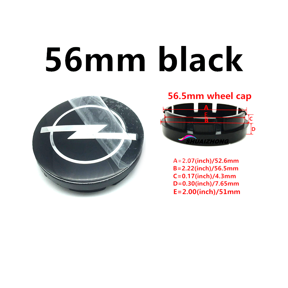 (4pcs 56mm Black) 4pcs 56mm 59mm 60mm 64mm 68mm For Car Wheel Center Hub Caps Rim Cover-image-OPC-PDZJDK7-NEW
