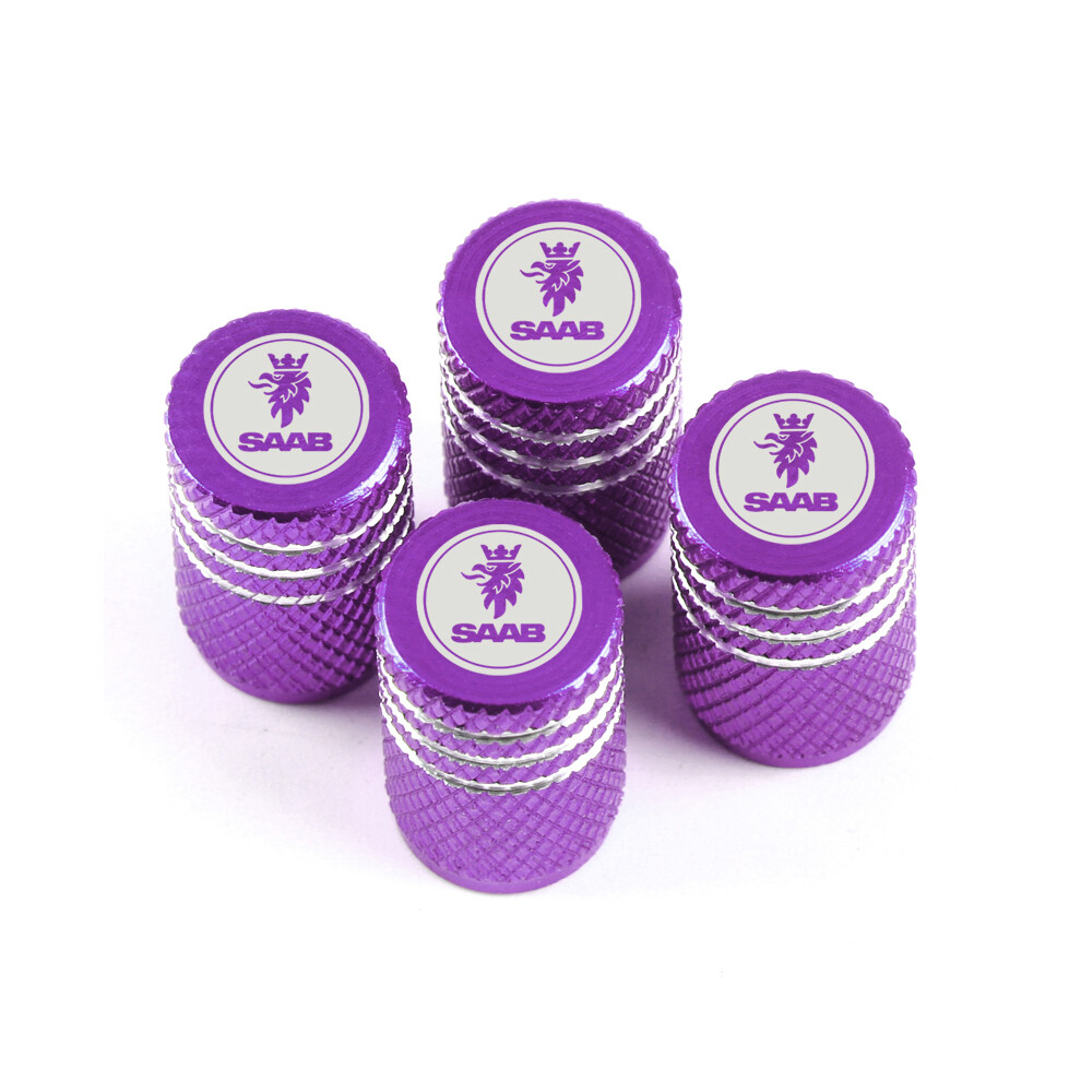 (purple) 4pcs Aluminum Tire Valve Stem Caps Car Tyre Valve Covers for SAAB 9-3-image-OPC-PDZJDPB-NEW