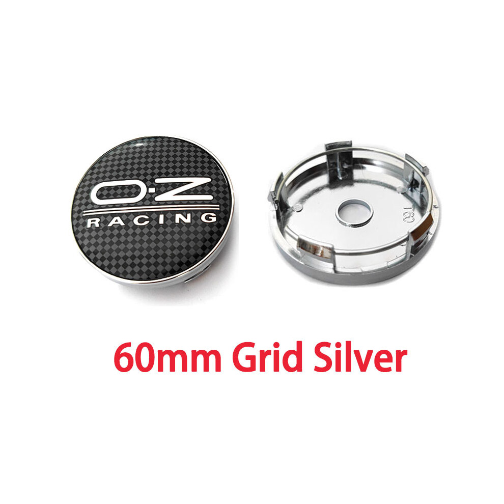 (60mm Lattice Silver) 4pcs ABS OZ 68 65 60 56 MM Car Wheel Hub Center Cover Rim Caps Logo Badge-image-OPC-PDZJDT2-NEW