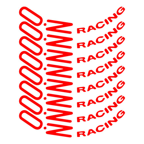 (Red SET) 8pcs OZ Racing Car Wheel Sticker for OZ Rally Racing Wheels ...