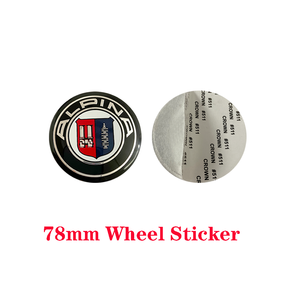 (1Pcs 78Mm Sticker) 82Mm 78Mm 74Mm 68Mm 67Mm 45Mm For Alpina Steering Wheel Sticker Front 8105270355262