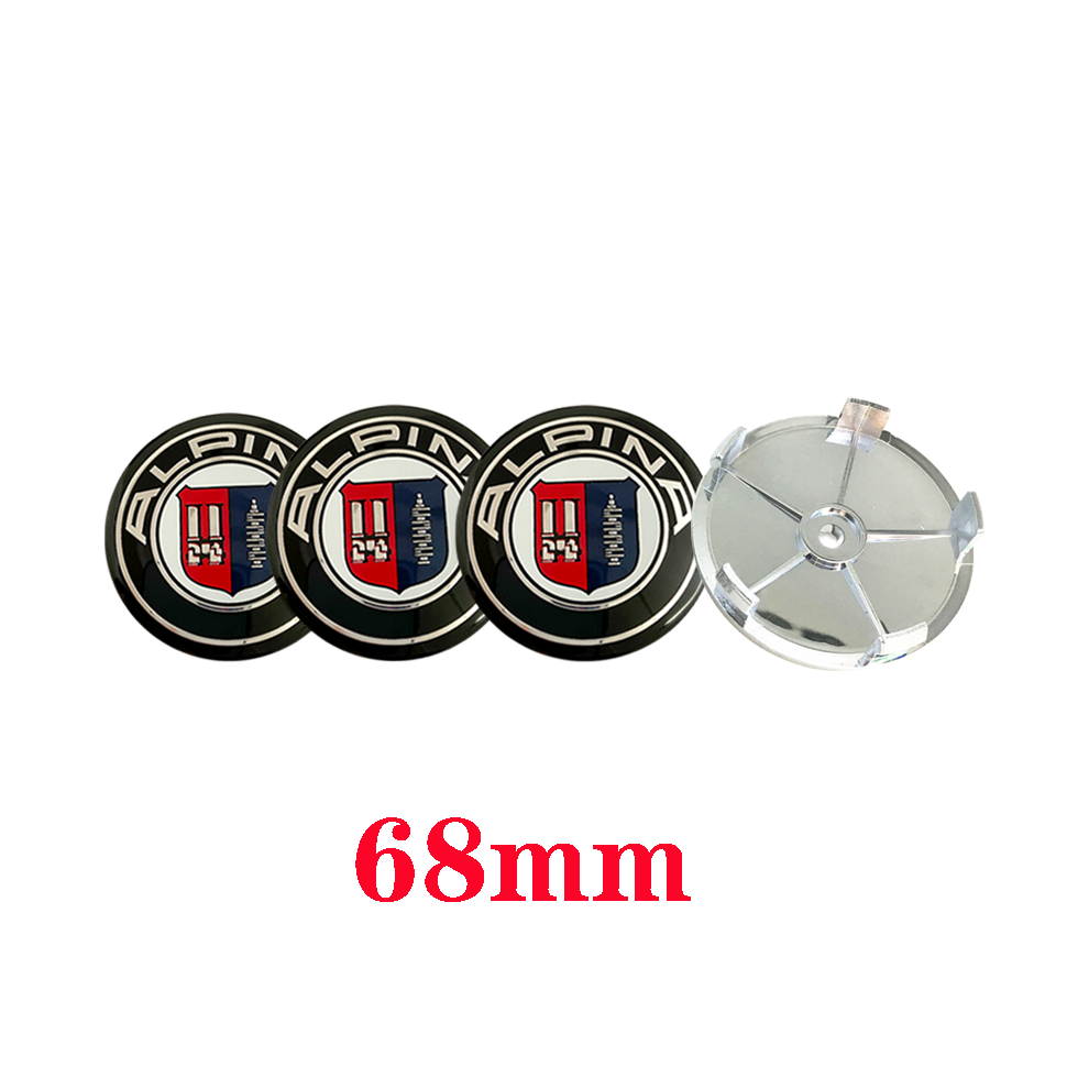 (4Pcs 68Mm Caps) 82Mm 78Mm 74Mm 68Mm 67Mm 45Mm For Alpina Steering Wheel Sticker Front 8105270355286