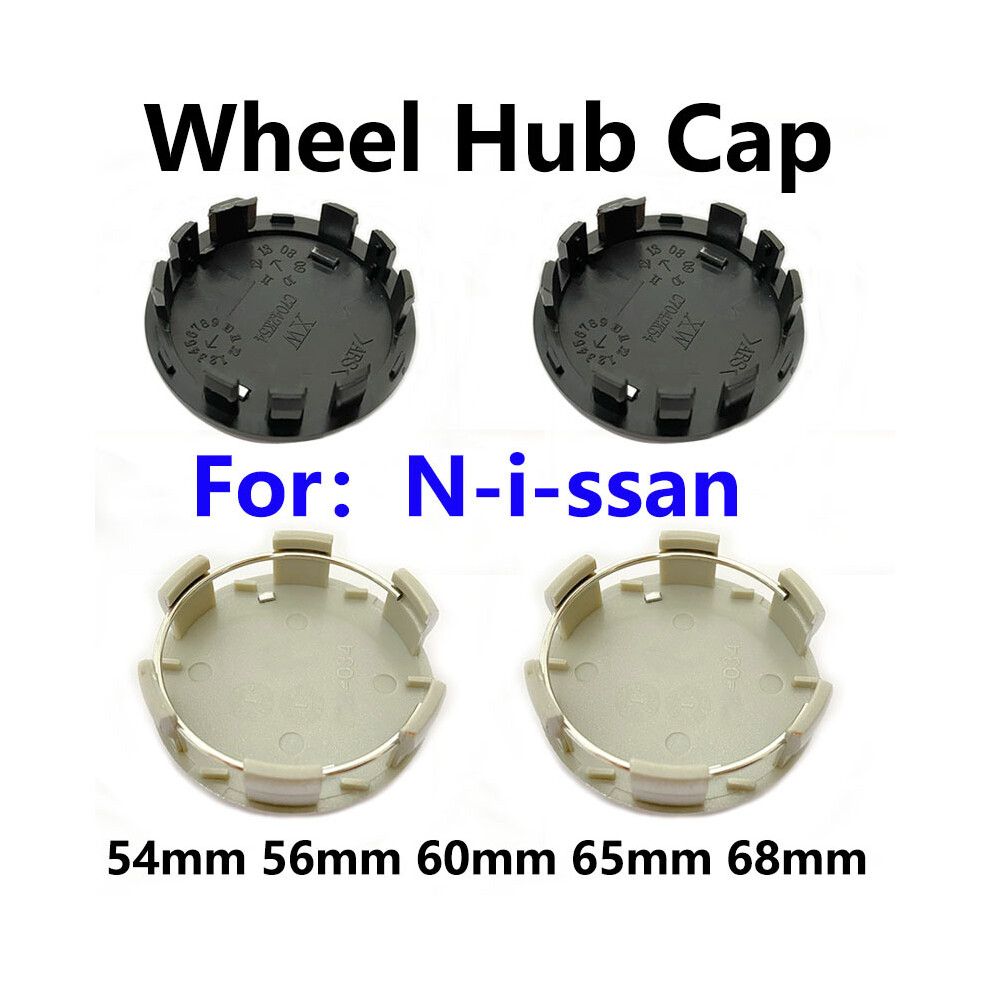 (4Pcs 56Mm ) 4Pcs 54Mm 56Mm 60Mm 65Mm 68Mm Wheel Center Hub Caps Badge Black/Silver 8105270350809