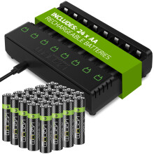 Venom Battery Charge Dock + 24 x AA 2100mAh Rechargeable Batteries