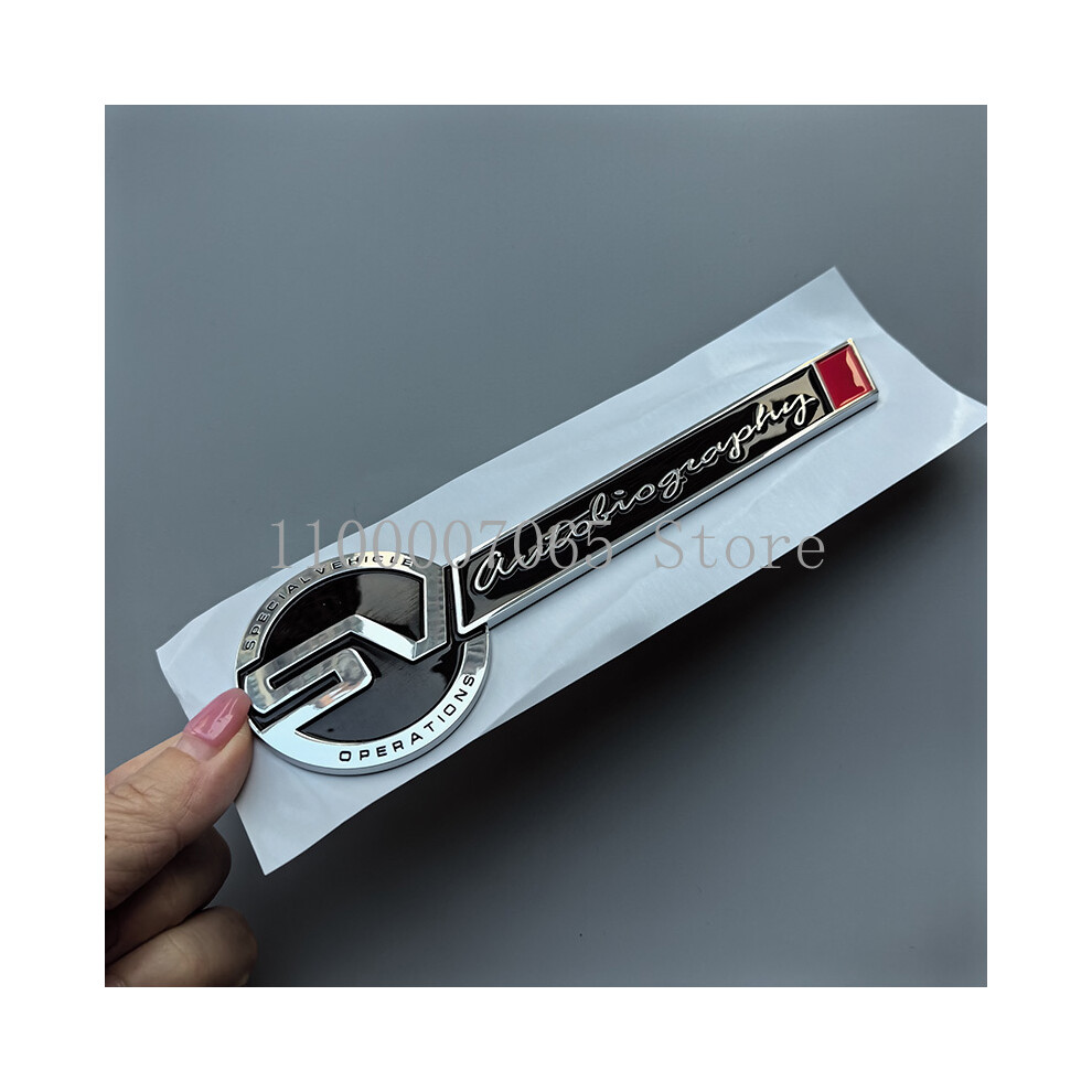 Aihontai (Chrome Red) Abs Red Block Sv Special Vehicle Operation Autobiography Car Emblem Trunk