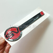 (glossy black red) ABS Red Block SV Special Vehicle Operation Autobiography Car Emblem Trunk