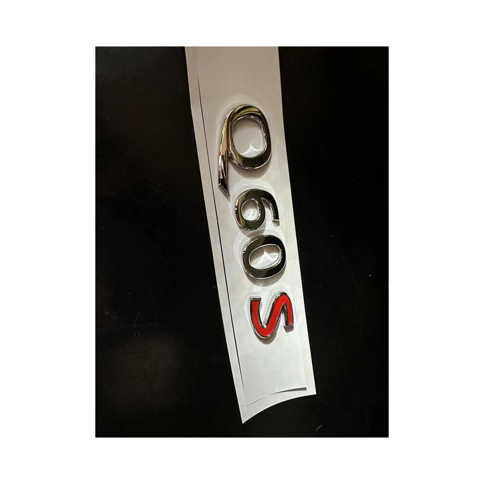(Q60s Red) Abs Q60s Letter Rear Trunk Emblem Badge Sticker Nameplate For Infiniti Silver/Red 8105270358874