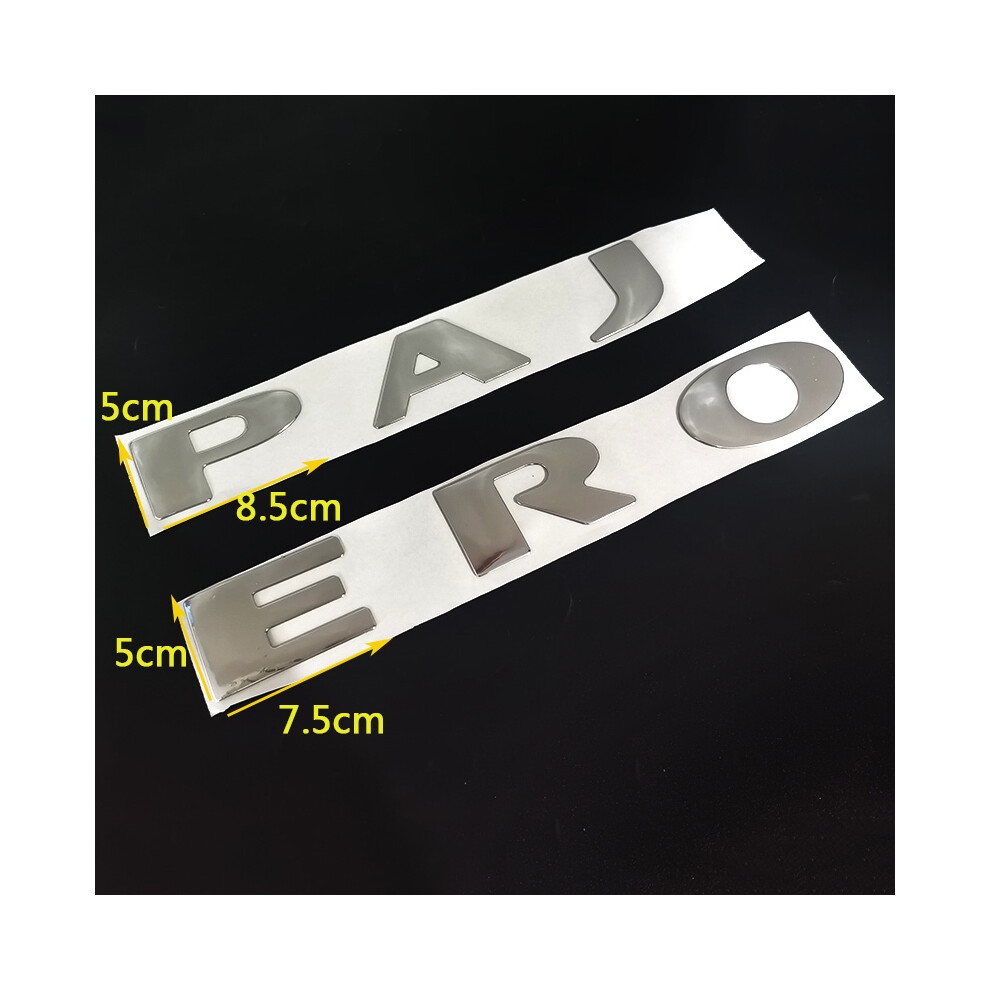 (Big Pajero ) Big Size For Mitsubishi Pajero V73 V75 V77 V93 V97 Front Bonnet Emblem Silver 8105270361768