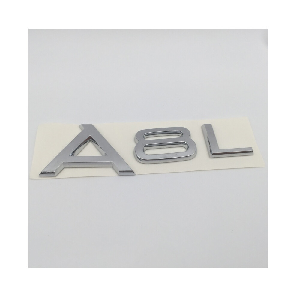( A8l) 1Pcs 3D Abs A3l A4l A5l A6l A8l A3 A4 A5 A6 A8 Car Letter Rear Trunk Decals Silver 8105270362772