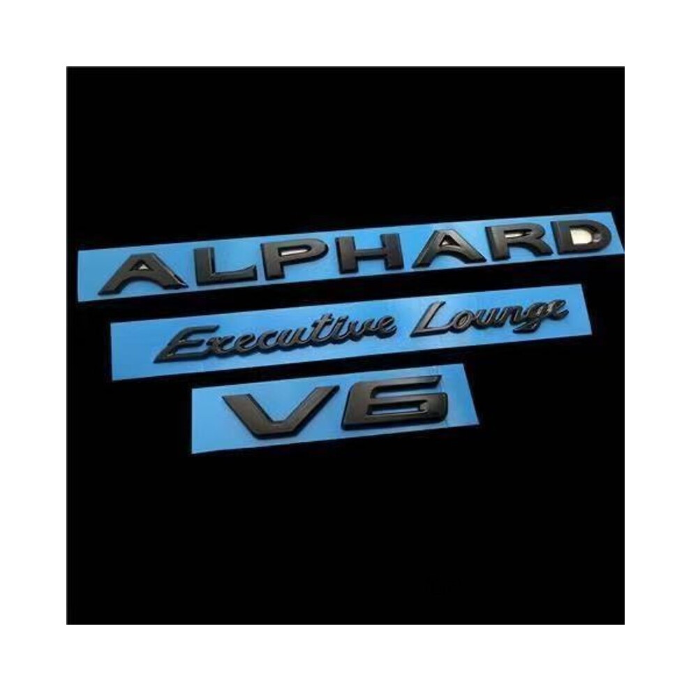 (1 Set Black) Car accessories Auto Sticker PVC Letter Executive Lounge ALPHARD V6  Adhesive