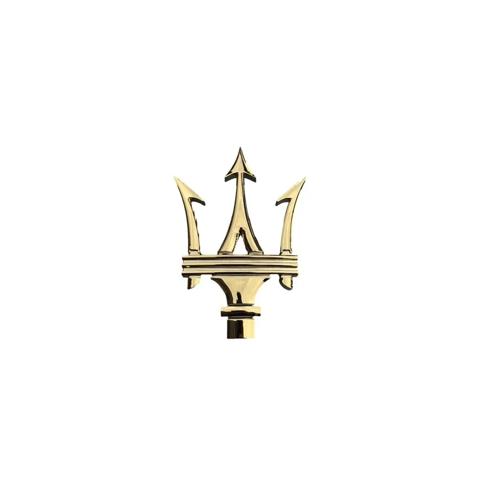 (Golden) Car Front Grill Badge Emblem For Maserati Emblem Quattroporte Q4 Golden 8105270366824
