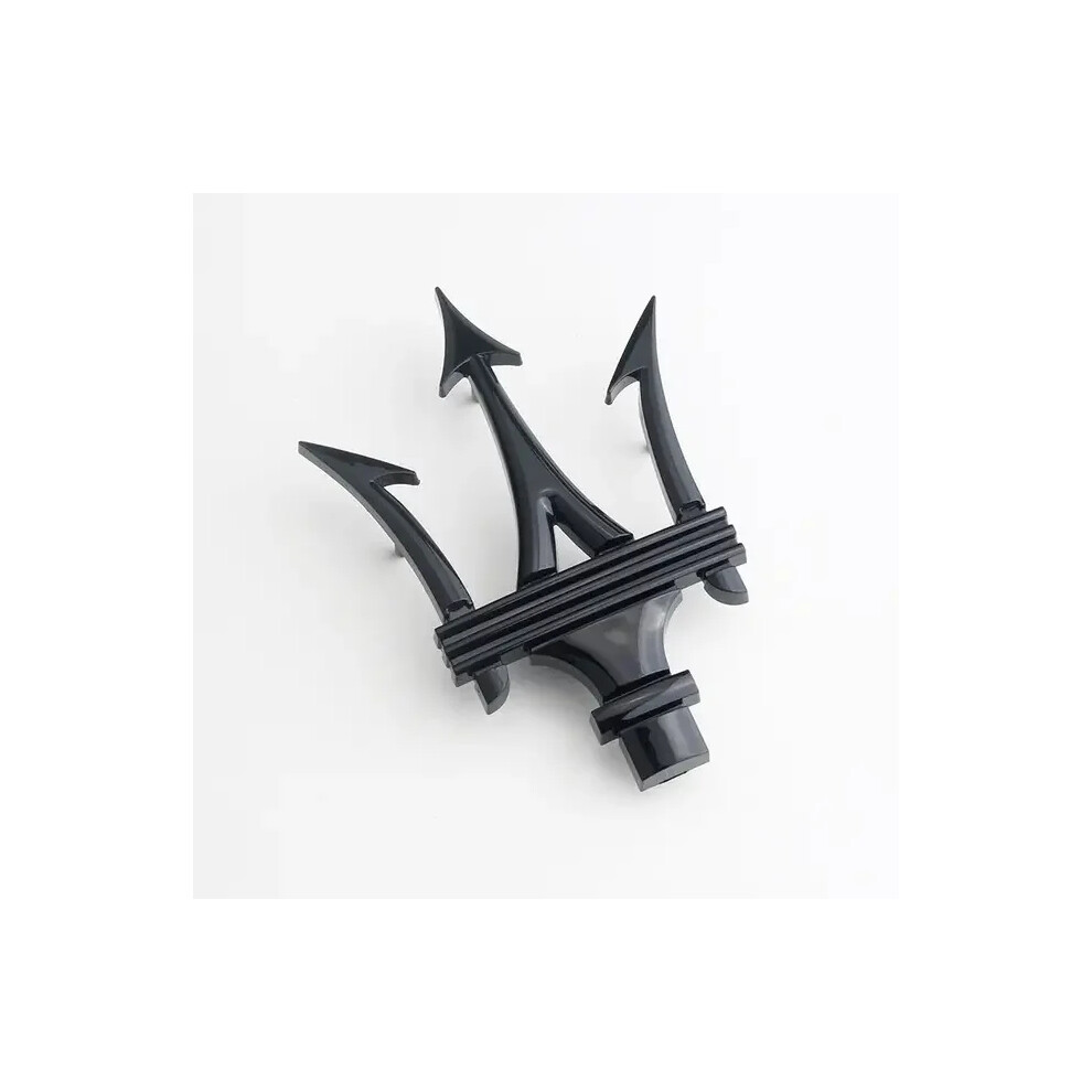 (Glossy ) Car Front Grill Badge Emblem For Maserati Emblem Quattroporte Q4 Black 8105270366817