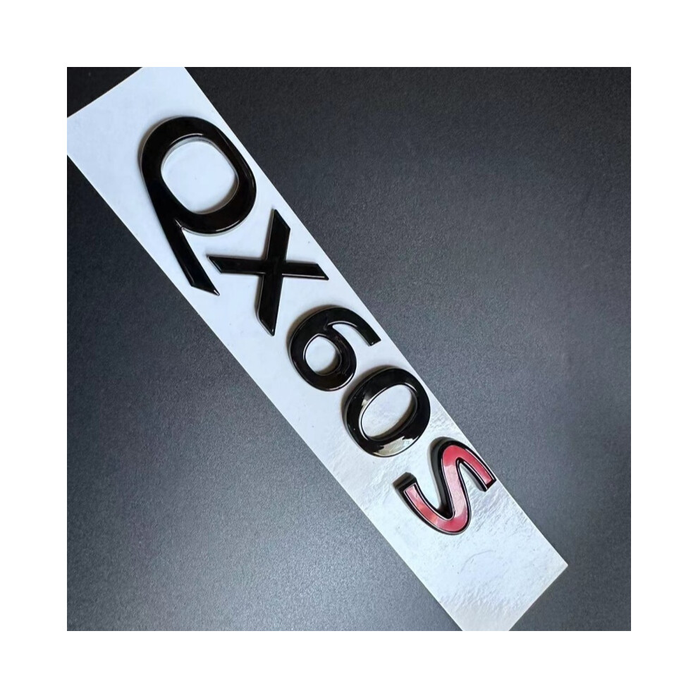 (Qx60s Red) 1Pcs 3D Abs For Infiniti Car Emblem Rear Trunk Decals Badge Sticker Decal Black/Red 8105270368408