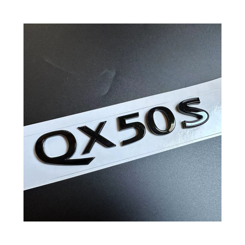(Qx50s ) 1Pcs 3D Abs For Infiniti Car Emblem Rear Trunk Decals Badge Sticker Decal Black 8105270368378