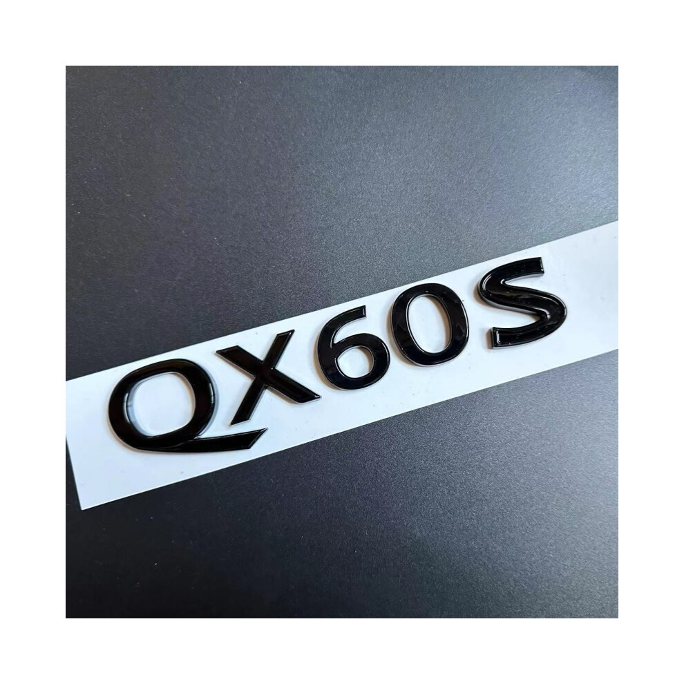 (Qx60s ) 1Pcs 3D Abs For Infiniti Car Emblem Rear Trunk Decals Badge Sticker Decal Black 8105270368392