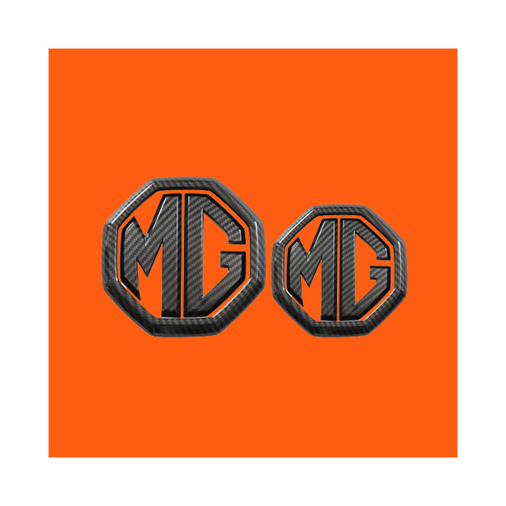 (Carbon-Front Rear) Car Logo Styling Stickers For Mg 6 Mg 5 Mg Zs Hs Car Rear Emblem Front Red/Black 8105270369863