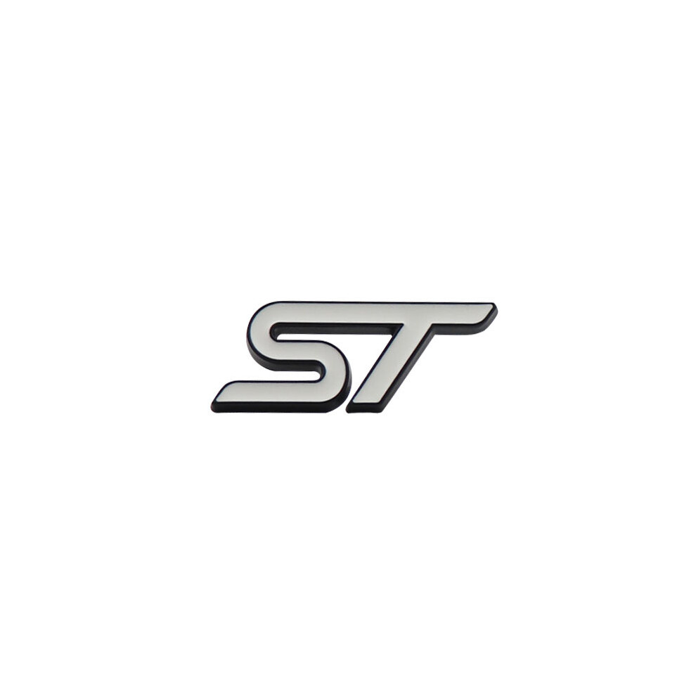 (S-White) Car Styling St For Focus Fiesta St Line Mondeo Kuga Steering Wheel Car Black/White 8105270375239