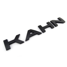 (Matt Black) Chrome Silver Car Bonnet Trunk Logo Kahn Badge Letters For Range Rover