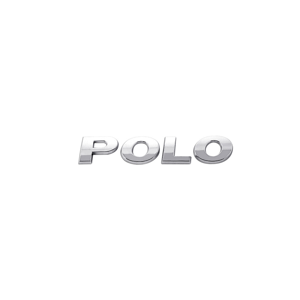 (Silver POLO) 1pcs 3D Decals POLO ABS Letter Sticker Emblem Rear Trunk Badge Styling