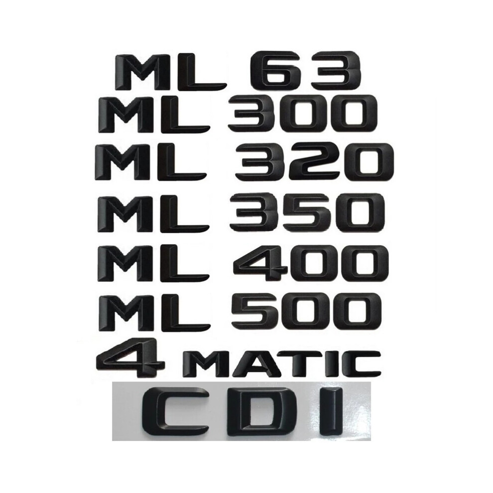 (Gloosy ) For Mercedes Benz Ml-Class Ml55 Ml63 Amg Ml300 Ml320 Ml350 Ml400 Ml500 Black 8105270391710