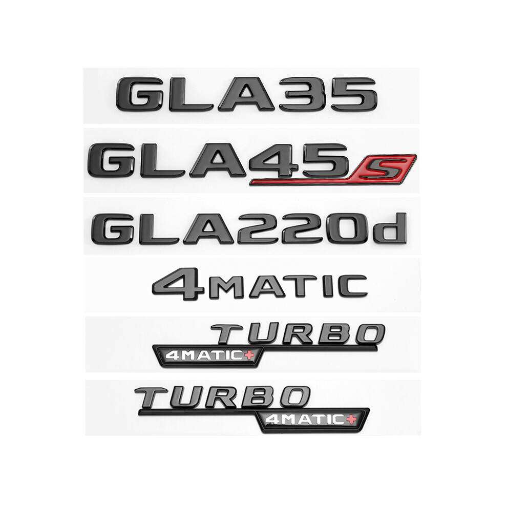 (Bright ) For Mercedes Gla35 Gla200 Car Rear Number Sticker Gla220d Gla45s Trunk Black 8105270391833