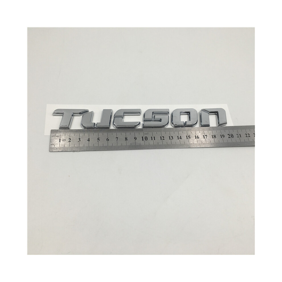 (Old Style ) For Tucson Rear Trunk Tailgate Emblem Badge Logo Nameplate Chrome Stickers Silver 8105270395572
