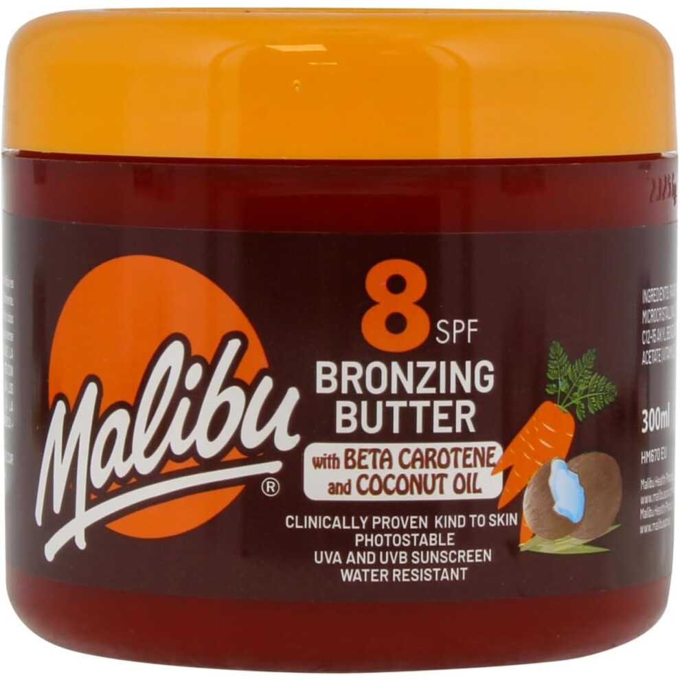 Malibu Sun SPF 8 Bronzing Tanning Body Butter,300ml