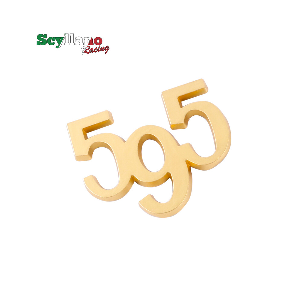 (595 ) Genuine Metal 3D Badge Emblem Fiat Abarth 500 595 695 Competizione Logo Golden 8105270398795