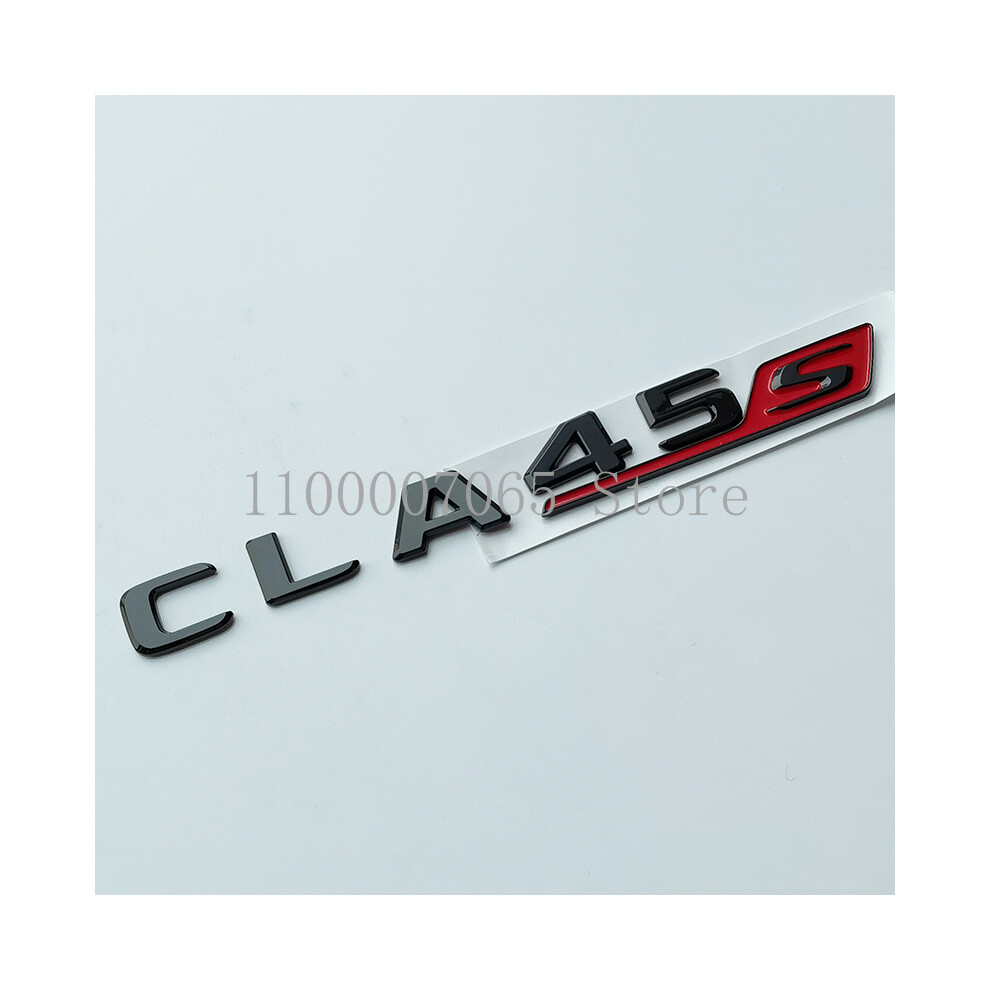 (Cla45s(Badge 2), Turbo-Amg 1Pair) Glossy Letters Cla35 Cla45 Cla45s Turbo 4Matic+ Emblem For Mercedes Black 8105270402966