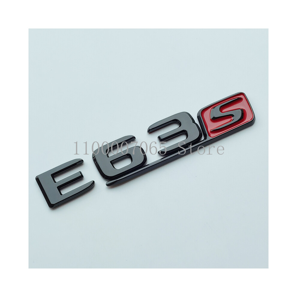 (E63s(Badge 1), Rear Star W213 80Mm) Glossy Letters E43 E53 E63 E63s V8 Biturbo 4Matic Abs Emblem For Black 8105270404182