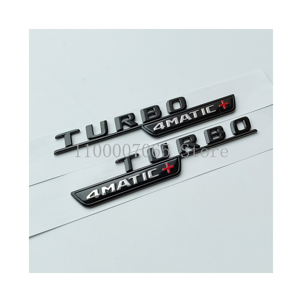 (Turbo 4Maticp 1Pair, Rear Star W213 80Mm) Glossy Letters E43 E53 E63 E63s V8 Biturbo 4Matic Abs Emblem For Black 8105270404335