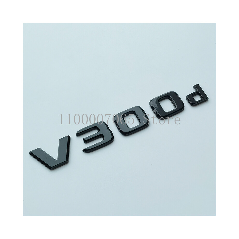 (V300d, V220d) Glossy Letters V250d Night Edition Abs Emblem For Mercedes Benz Black 8105270406070