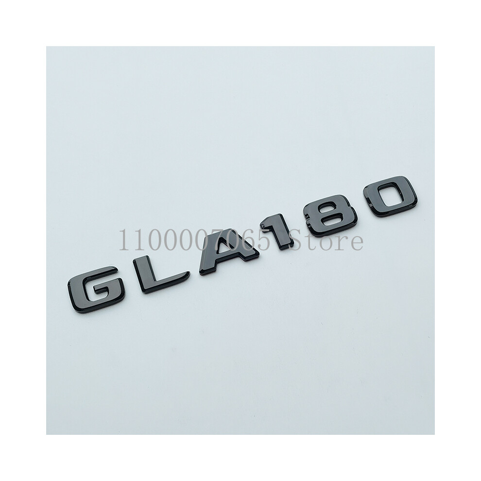 (Gla180, Rear Star X156 76Mm) Glossy Letters Gla180 Gla200 Gla250 Gla260 Gla220d 4Matic Emblem Black 8105270404403