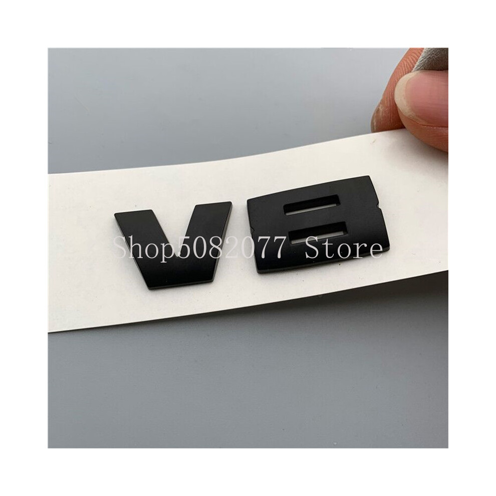 (V8) L4 L6 V6 V8 V12 Letters Emblem Discharging Logo Car Engine Displacement 8105270411647