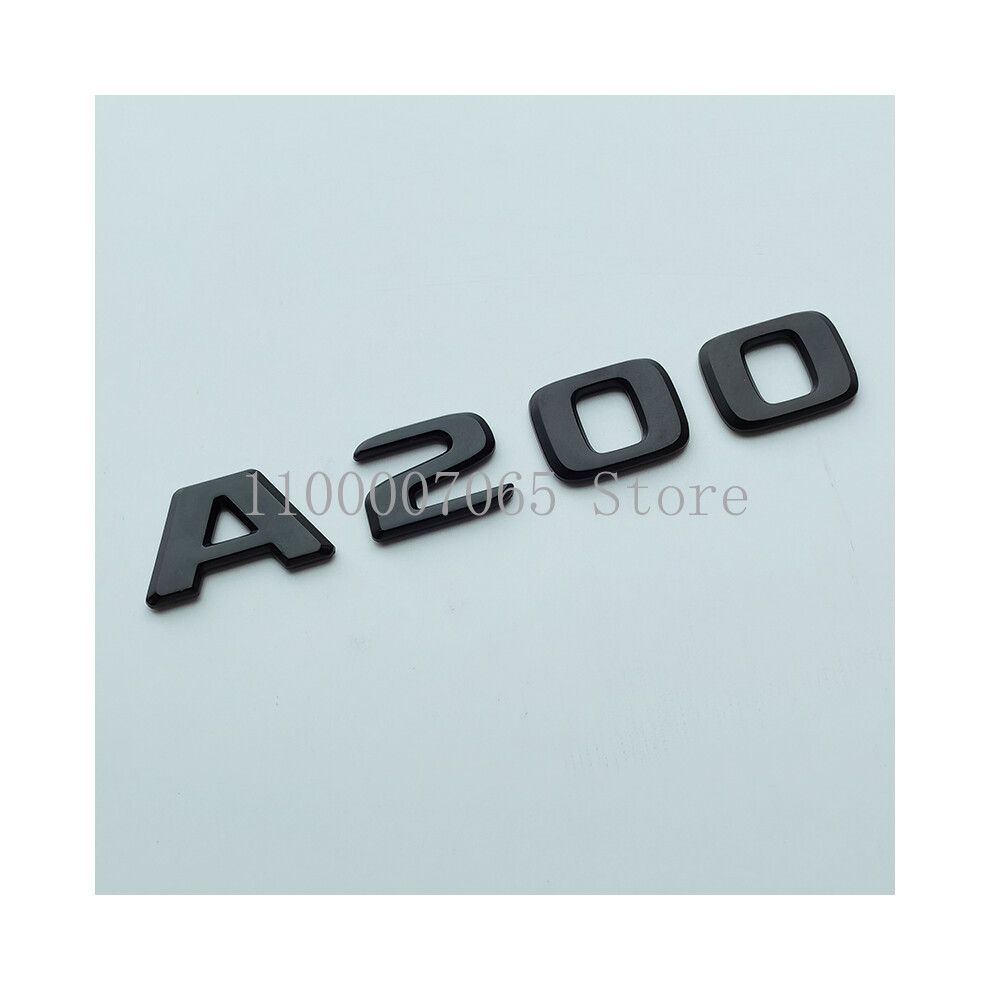 (A200, W177 Hatchback80) Matte Letters A180 A200 A250 A260 A180d A220d 4Matic Abs Emblem Black 8105270413740