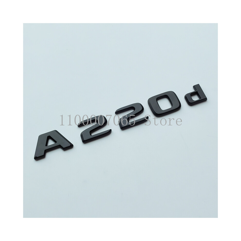 (A220d, Rearw177 Saloon 80Mm) Matte Letters A180 A200 A250 A260 A180d A220d 4Matic Abs Emblem Black 8105270413795