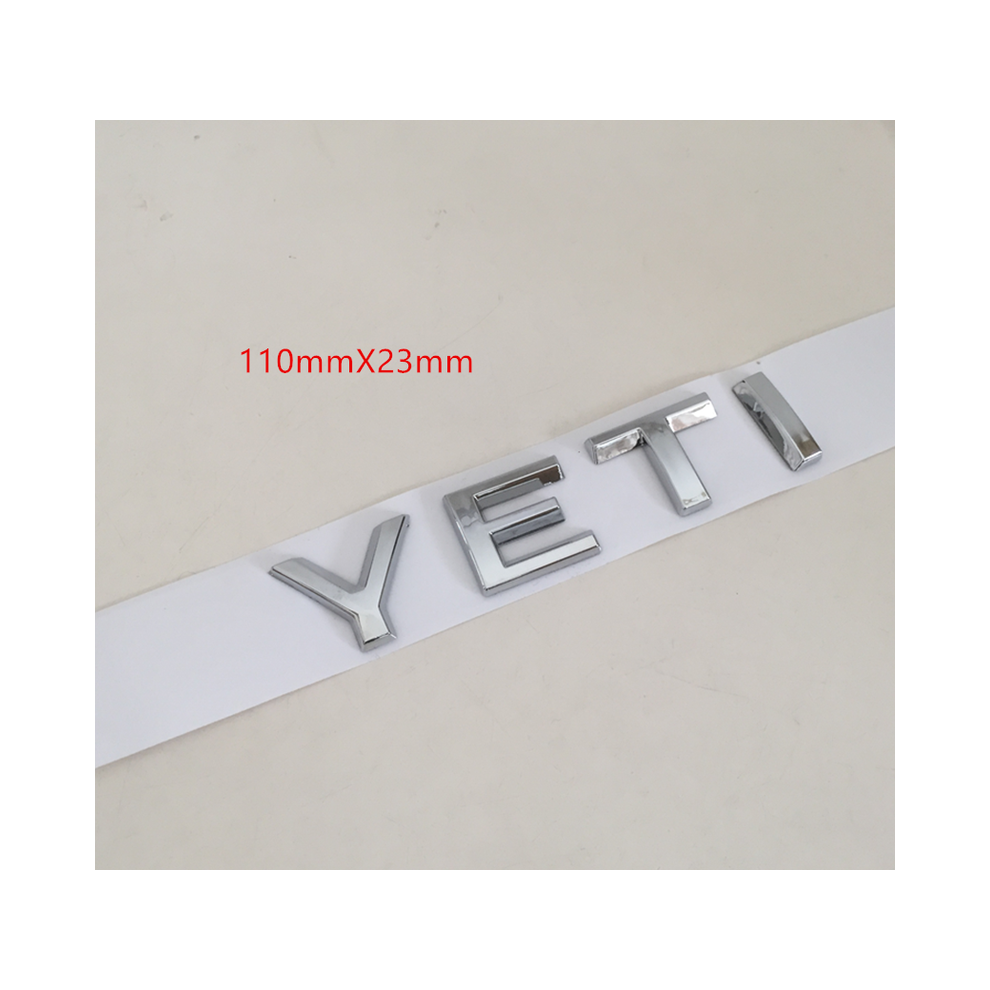( Yeti) 1Pcs Abs Octavia Superb Rapid Fabia Kamiq Karoq Kodiaq Yeti Scala 4X4 Silver 8105270416345